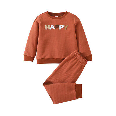 Kids Boys Girls Tracksuit Childs Sweatshirt Top Pants Causal Outfits Set Clothes