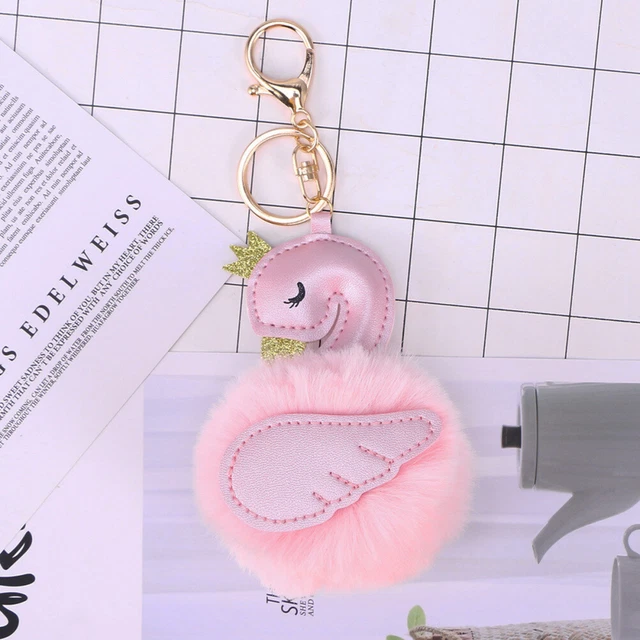 Porte-clés Fleur Tricoté En Laine Blanche – Décoratif Pour Clés, Rétroviseur, Sac, Léger Et Mignon - 4