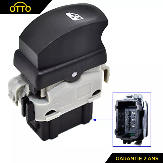 Bouton De Leve Vitre Avant Droit Prévu Pour Modus Clio 3 Twingo 2 = 8200214936