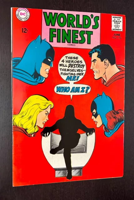 WORLDS FINEST #176 (DC Comics 1968) -- Silver Age Batman NEAL ADAMS -- FN/VF