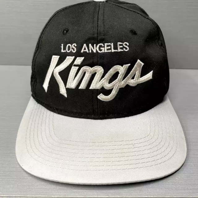 90s LA Kings Vintage Snapback 1990s Black & Silver Made in 