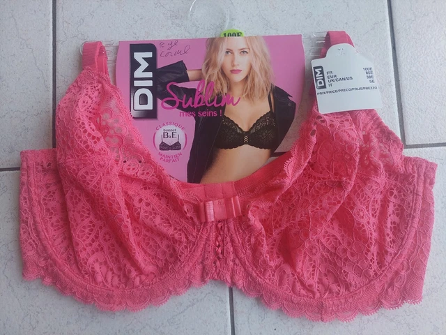 Soutien Gorge Dim Neuf Modele Sublim Taille 100E Couleur Rouge Corail