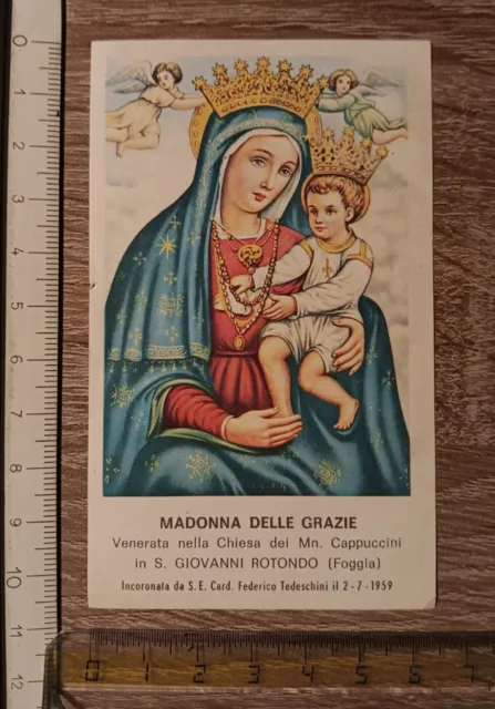 Santino Holy Card - Madonna Delle Grazie - Venerata In S. Giovanni Rotondo