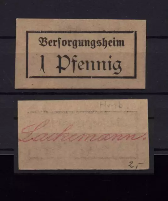 [14605] - NOTGELD HAMBURG, Versorgungsheim, 1 Pf, o. D. (um 1918), Tieste 2765.4