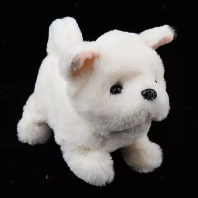 Electronic Plush Dog  Stuffed   &   Toy White