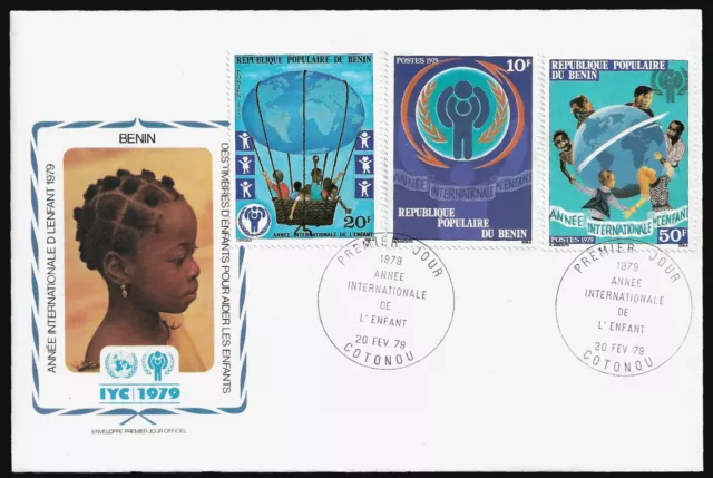 BENIN FDC COVER - 1979 International Year of the Child SET FDC