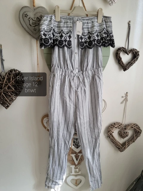 Girls River Island Bardot Jumpsuit Outfit Age 12 Bnwt