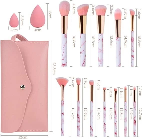 Pennelli Make Up Start Makers Professional 12Pcs Set di pennelli per trucco in m 3