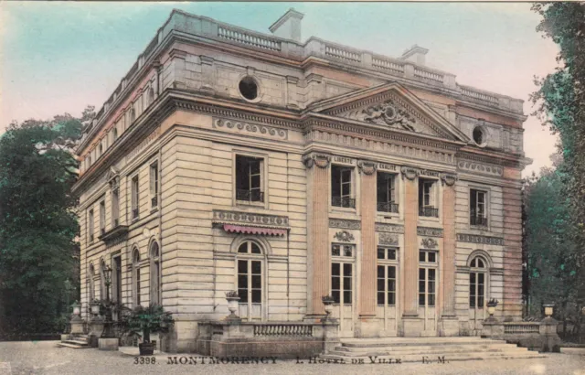 Carte postale ancienne MONTMORENCY l'hôtel de ville mairie écrite 1919