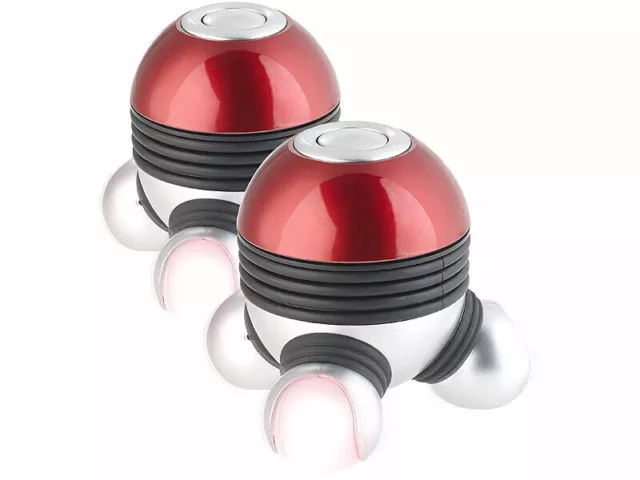 2 mini appareils de massage vibrants avec 3 têtes et éclairage LED - Newgen Med