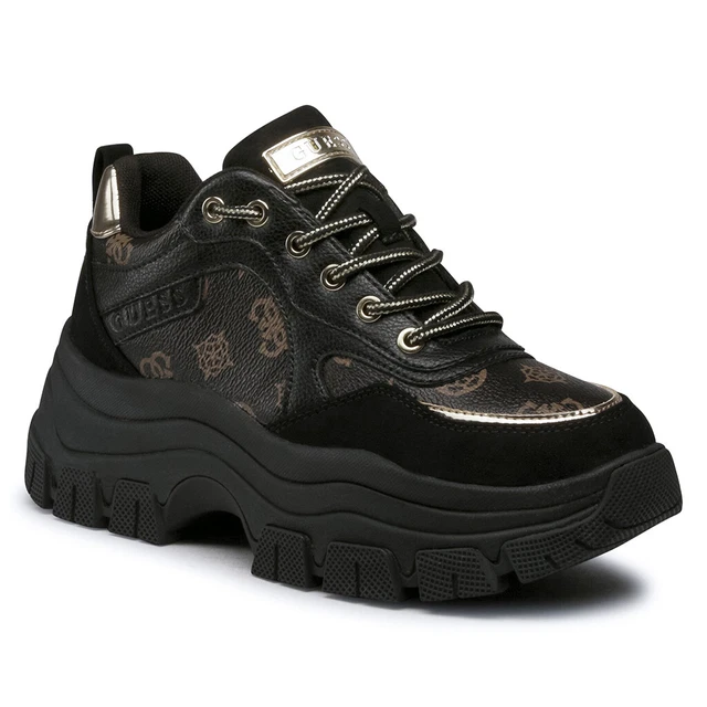 GUESS BASKETS RUNNER Femme Imprim 4G Couleur Noire EUR 107 21