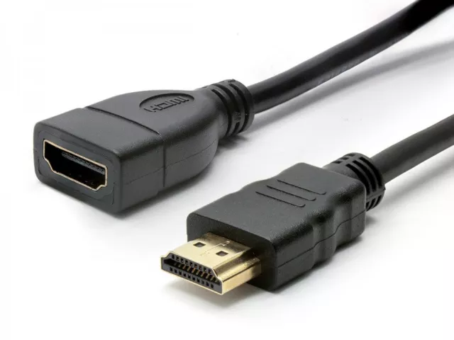 HDMI V2.0 Male to Female Extension Cable High Speed Extender Cord 4K 60Hz HD AU