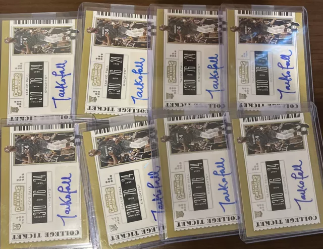 Tacko Fall 2019-20 Panini Contenders Draft Ticket Auto Rookie 8 Card Lot