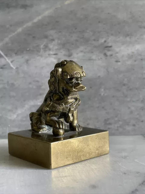 Nice Old Estate Find Bronze Chinese seal “Qing Foo Dog”