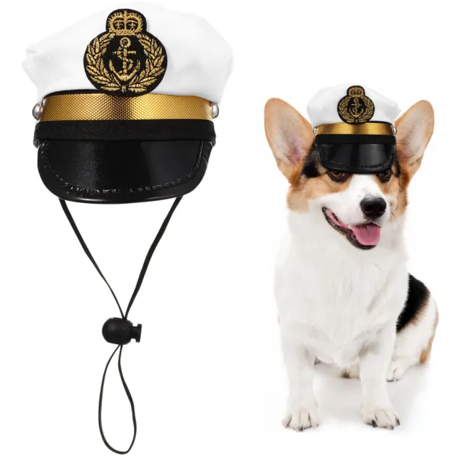 1 pc Pet Sailor Kostüme Hund Kopfbedeckungen Haustier Urlaub Liefert