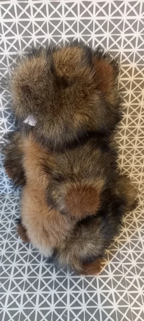 Peluche doudou marmotte vintage marron chiné  25 cm Anna Club Plush 1994