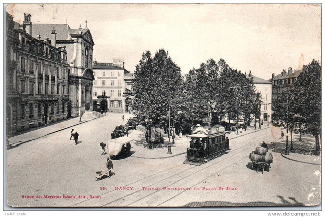 54 NANCY - temple protestant et place saint jean