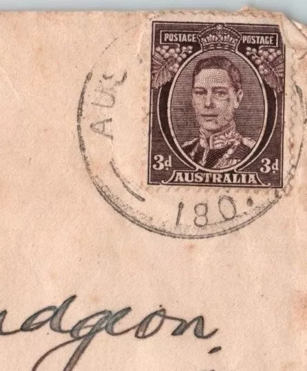 C1939 Australian Pre-Decimal Cover KGVI Brown 3d Chatswood Censor Air Mail