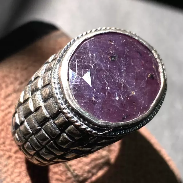 AAA vintage natural untreated 100% 925 sterling silver ruby yaqut GEMSTONE ياقوت