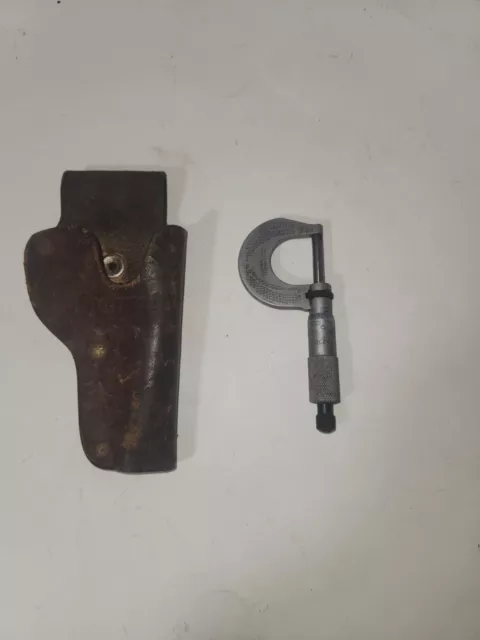 Starrett no. 230 micrometer With Leather Holster