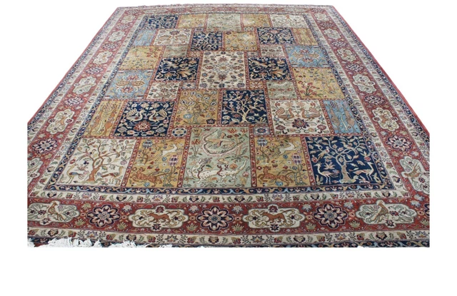 Romanian rug 1970 hand made 100% wool 157 x 118 in