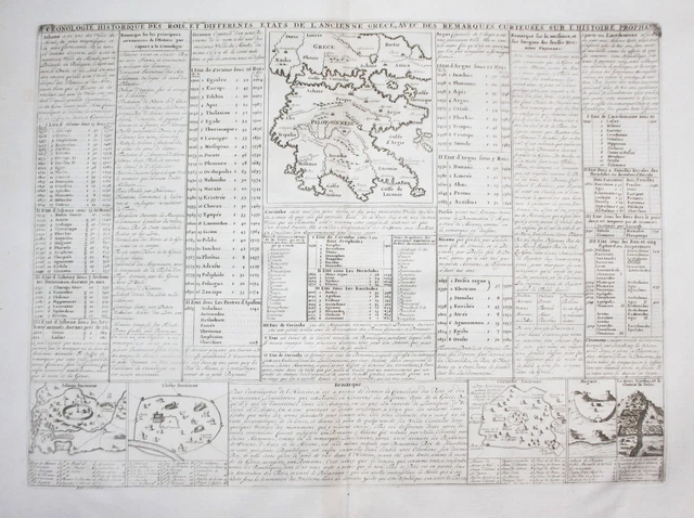 Morea Peloponnes Grecia Greek Grecia Mappa Incisione Chatelain