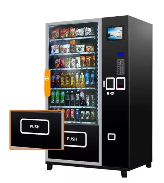 Vending Machine Snack & Beverage Combo | 300 Item cap. Cash Slot and Card Reader