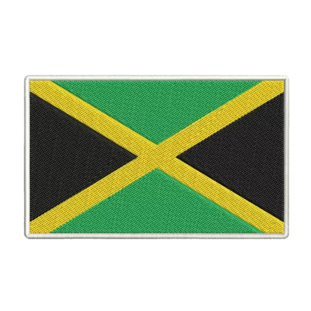 JAMAICA FLAG EMBROIDERED PATCH KINGSTON JAMAICAN RASTA iron-on APPLIQUE new