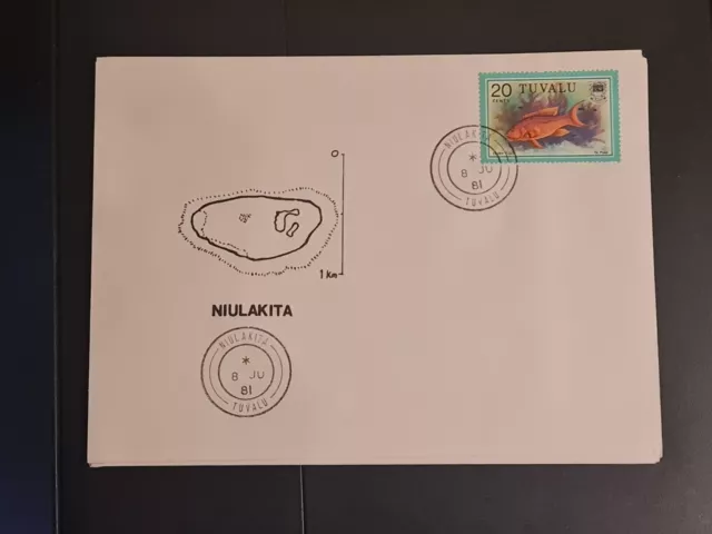 Tuvalu 1981 copertina primo giorno francobolli FDC QE2