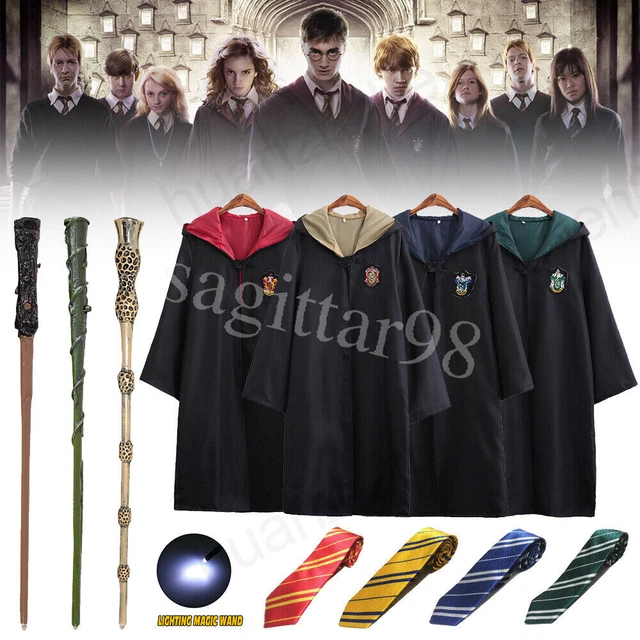 HARRY POTTER HERMIONE Dumbledore Gryffindor Robe Cloak Tie Wand Scarf ...