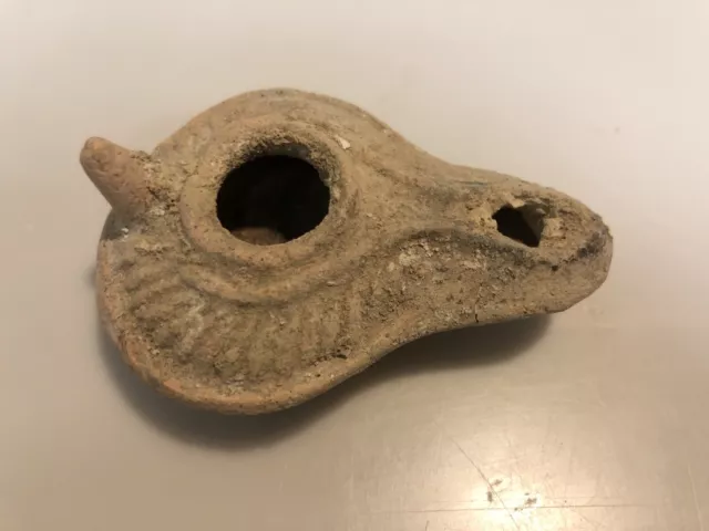 Antique ,Terracotta Oil Lamp From Turkey