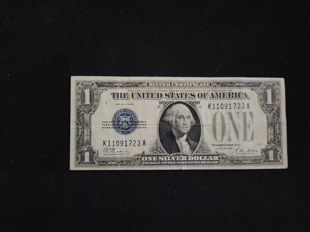 Rare 1928-A $1 Silver Certificate Blue Seal Banknote ~ High Grade