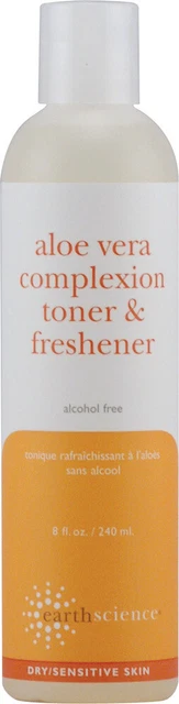 Tóner y refrescante de tez de aloe vera de Earth Science, 8 oz