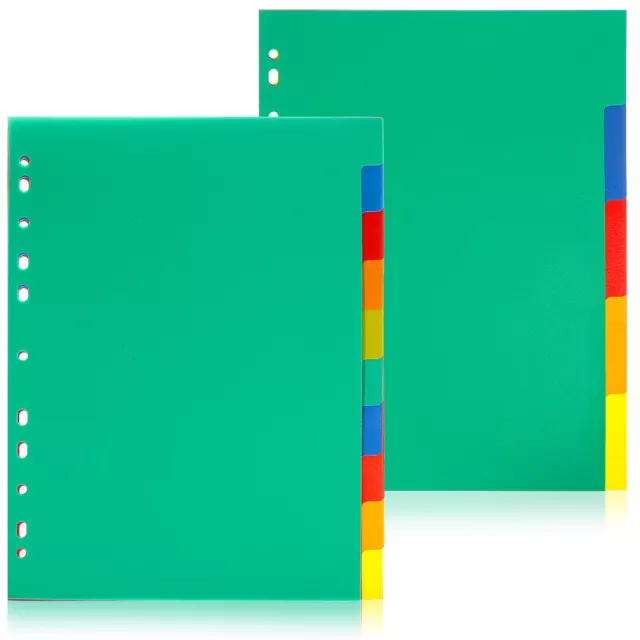 15 Pack Assorted Color Tab Dividers for Notebooks & Binders