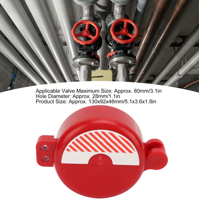 LOTO Safety Lock TRADESAFE Gate Valve Lockout - 2 Pack Valve Lockout Device For 1 Inch To 2-1/2 Inch Diameter Valve Handles, OSHA Compliant Lockout Tagout Valve For LOTO Safety Lockout - View #12