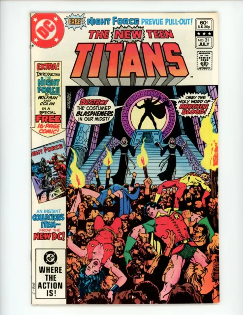 New Teen Titans #21 Comic Book 1982 NM- 1st App Brother Blood DC Direct