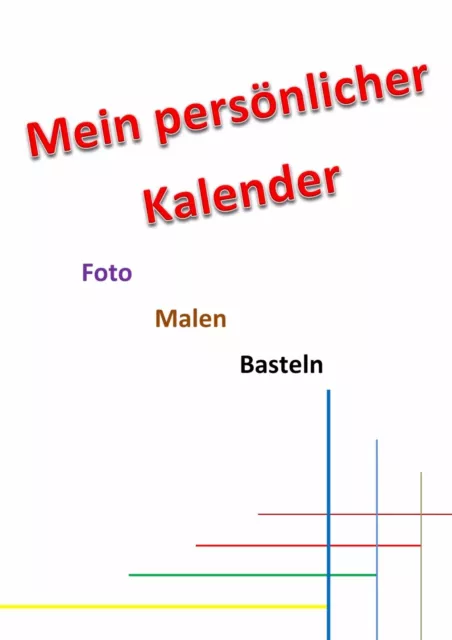 Immerwährender A4 Weiß Bastel Foto Jahres Kreativ Dauer Kalender ewiger Basteln