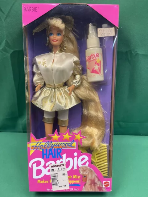 1992 Hollywood Hair Barbie Doll with Magic Hair Mist in Original Box