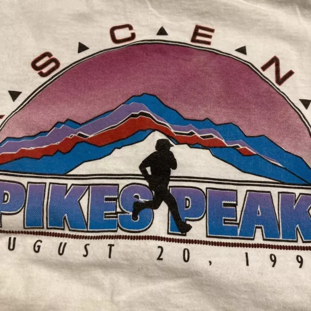 VINTAGE 1994 PIKES Peak Ascent T-Shirt Men's Size Medium $9.99 - PicClick