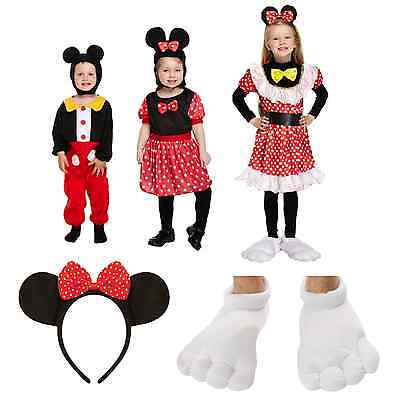 Minnie Mouse Girl Boy Fancy Dress Up Costume Childrens Mickey Outfit Cute Story