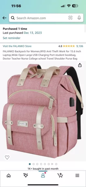 Women’s Pink Backpack 15 Inch - Read Description