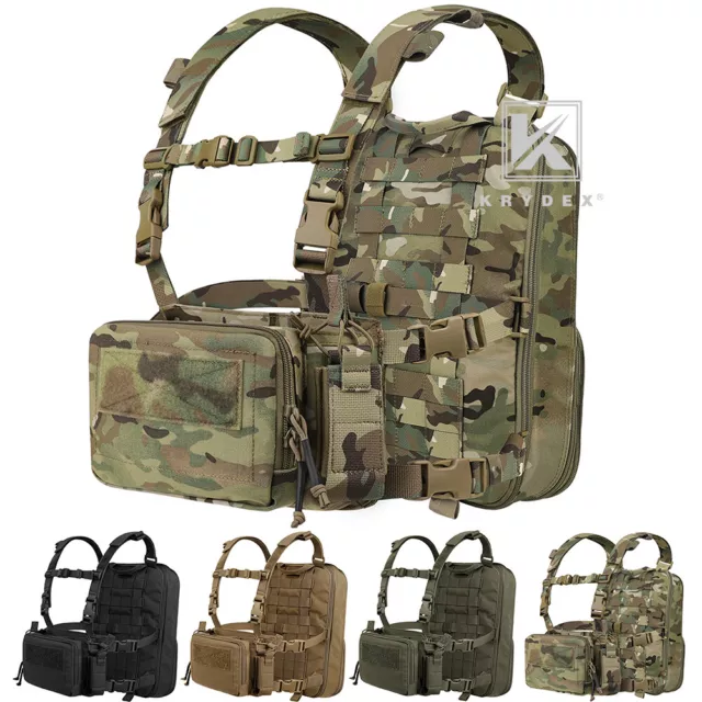 KRYDEX D3CR Chest Rig 5.56 7.62 Rifle Pistol Mag Pouch and D3 Flatpack Backpack