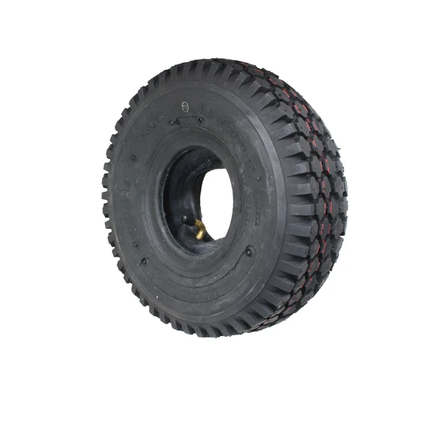 2x Rollstuhlreifen 3.00-8 Schwarz Block + 2x Schlauch WV