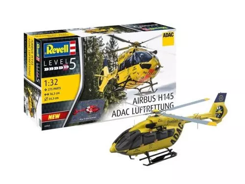 Revell 04969 Hélicoptère Aibus H145 ADAC Plastique Collectible 1:3 2 Neuf