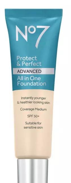 No7 Protect and Perfect All in Foundation SPF50 30ml (NEW) [Choose Shade]