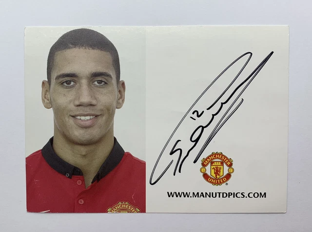 RARE Chris Smalling Signed Official Manchester United Club Card 2013/14 MAN UTD