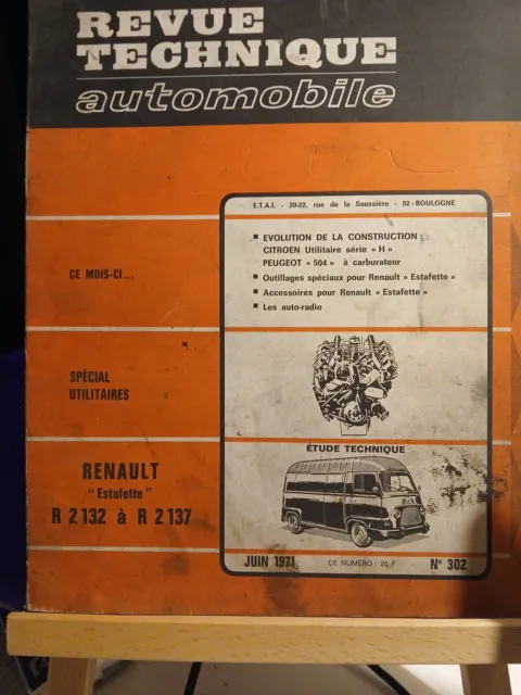 Revue Technique Automobile 302 Rta 1971 Renault Estafette Citroen Type H Peugeot