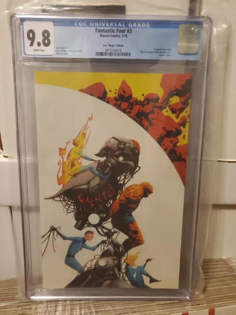 FANTASTIC FOUR #3 *Jae Lee 1:200 VIRGIN VARIANT* CGC 9.8 VHTF VERY RARE NM+