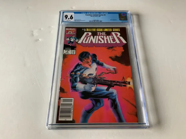 Punisher Limited Series 5 Cgc 9.6 White Pages Newsstand Marvel Comics 1986
