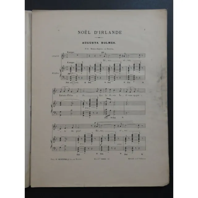 HOLMÈS Augusta Noël d'Irlande Piano Chant ca1897 3